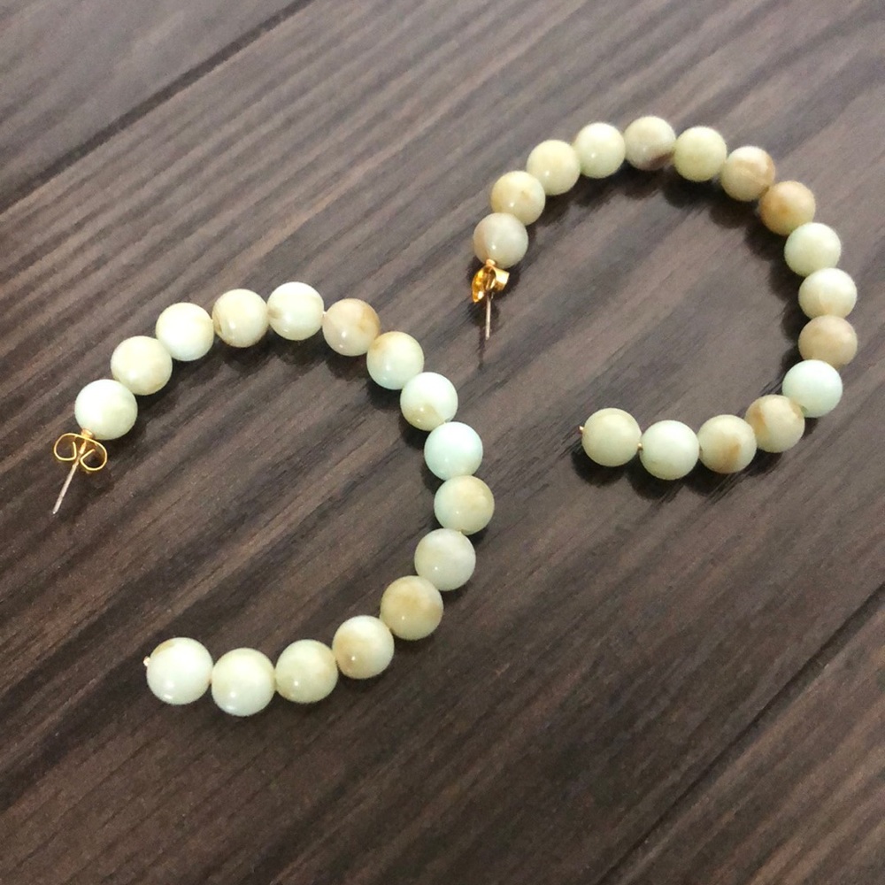 *2/$15* Large beaded hoop earrings